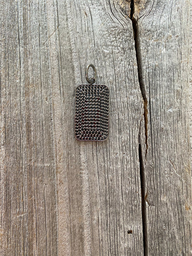 Black Spinel Dog Tag Pendant