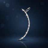 Multi Sized Diamond Crescent Moon Pendant