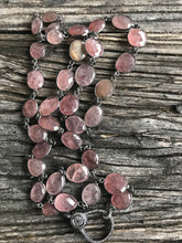 Strawberry Quartz Necklace with Pave Diamond Clasp